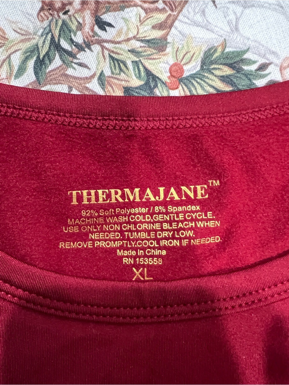 Women's Red Thermal Top and Bottoms - XL NWOT Never worn!❤️